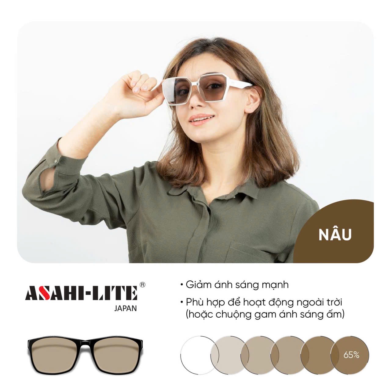 Tròng đổi màu ASAHI-LITE