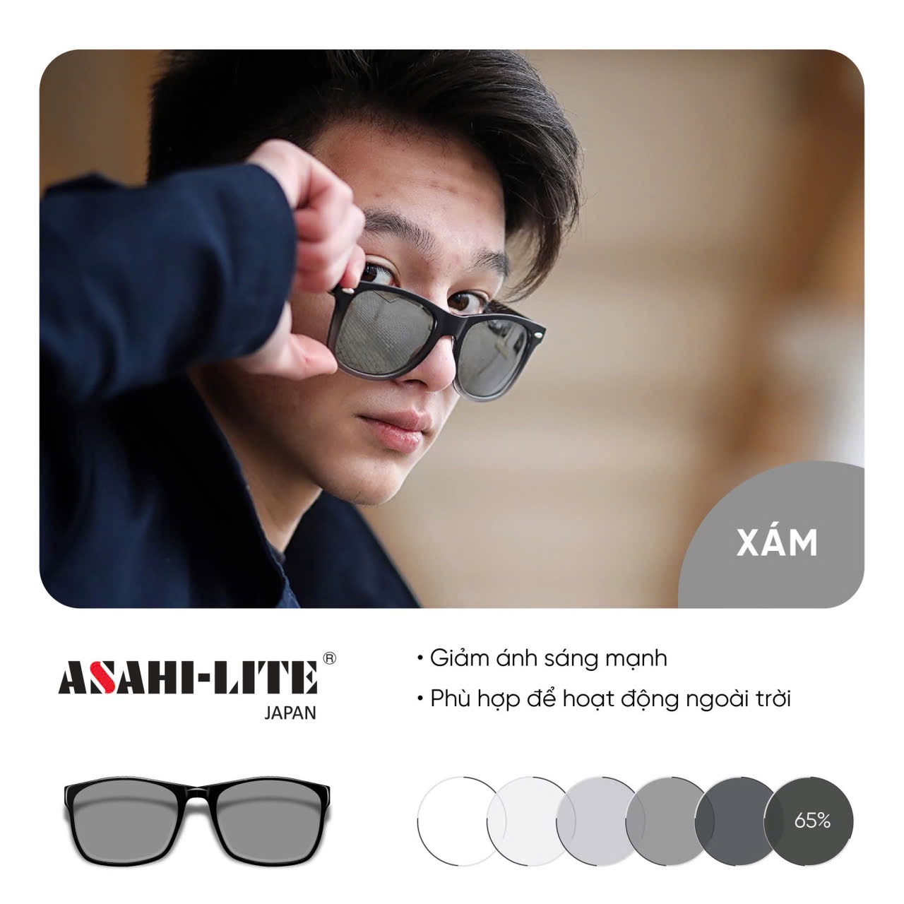 Tròng đổi màu ASAHI-LITE